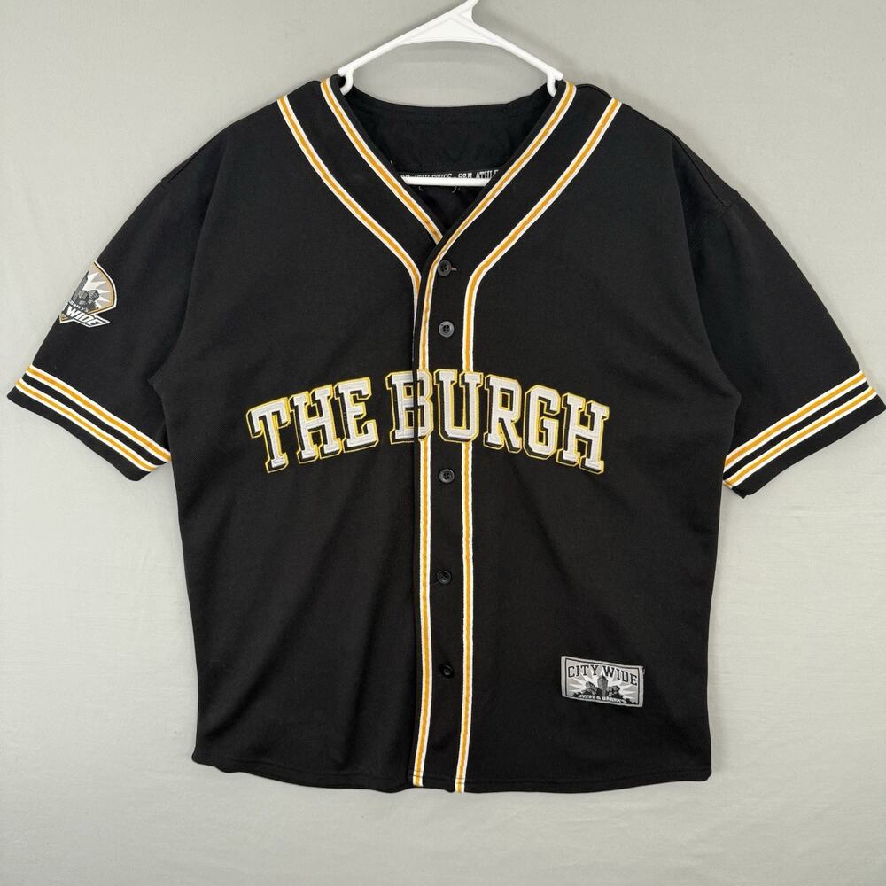 Steve & Barry's Pittsburgh Baseball Jersey The Burgh Size Medium City Wide Sewn